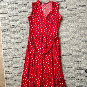 Red Polka Maternity Dot Wrap Dress